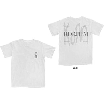 Korn Unisex T-Shirt: Requiem (White) (Back Print)
