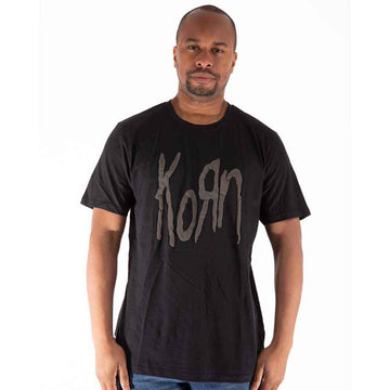 Korn Unisex T-Shirt: Logo (Black) (Hi-Build)