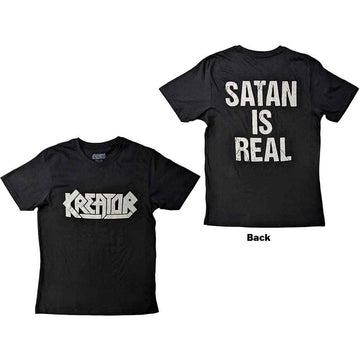 Kreator Unisex T-Shirt: Satan Is Real (Black) (Back Print)