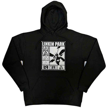 Linkin Park Unisex Pullover Hoodie: Logos Rectangle (Black)