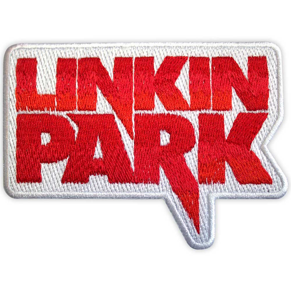 Linkin Park Standard Patch: Red Logo (White)