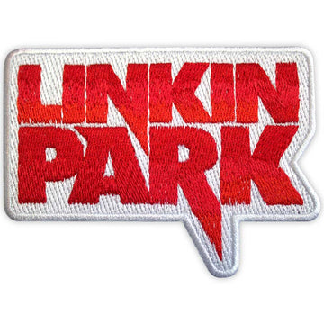 Linkin Park Standard Patch: Red Logo (White)