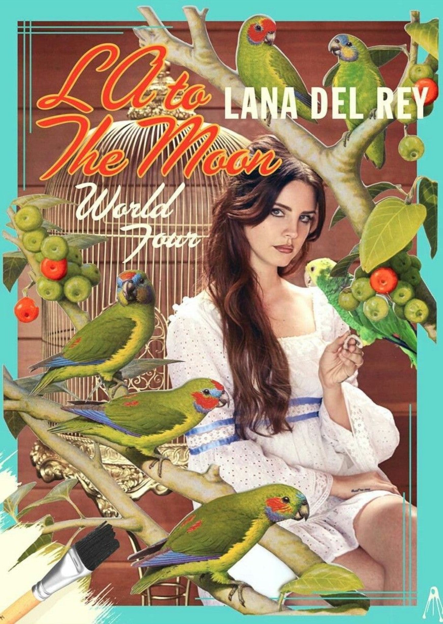 Lana del Rey - Green - A4 Mini Print/Poster