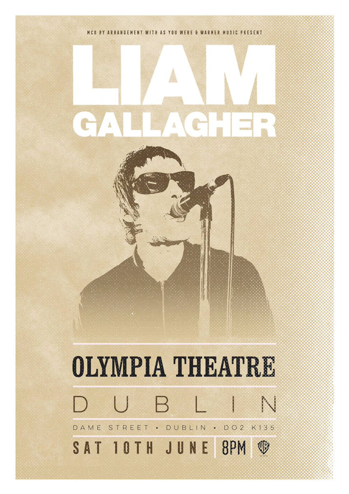 Liam Gallagher – Olympia – Dublin  - Mini Poster