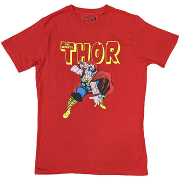 Marvel Comics Unisex T-Shirt: Thor Hammer (Red)