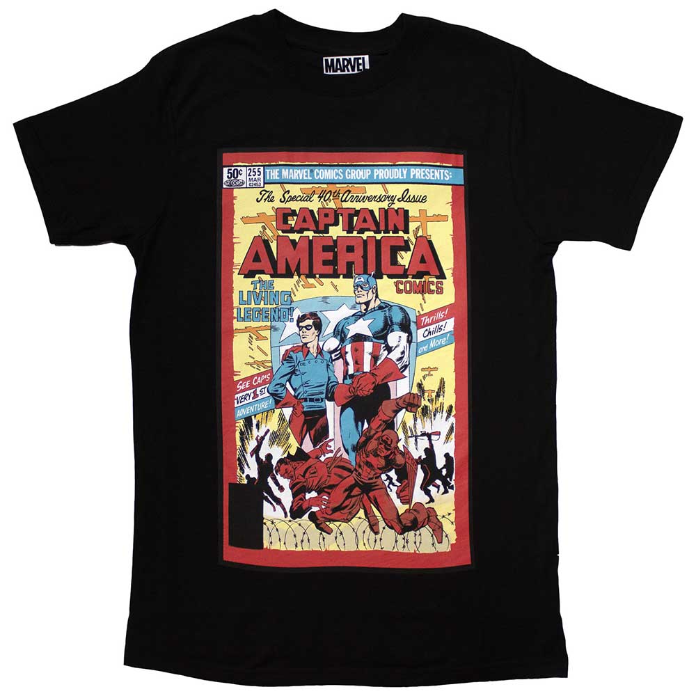 Marvel Comics Unisex T-Shirt: Living Legend Comic Cover (Black)