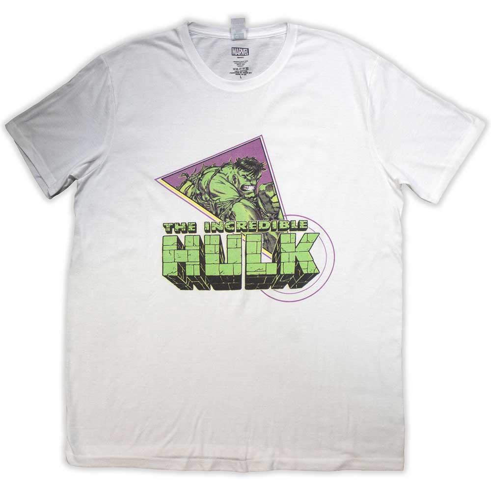 Marvel Comics Unisex T-Shirt: Hulk Triangle (White)