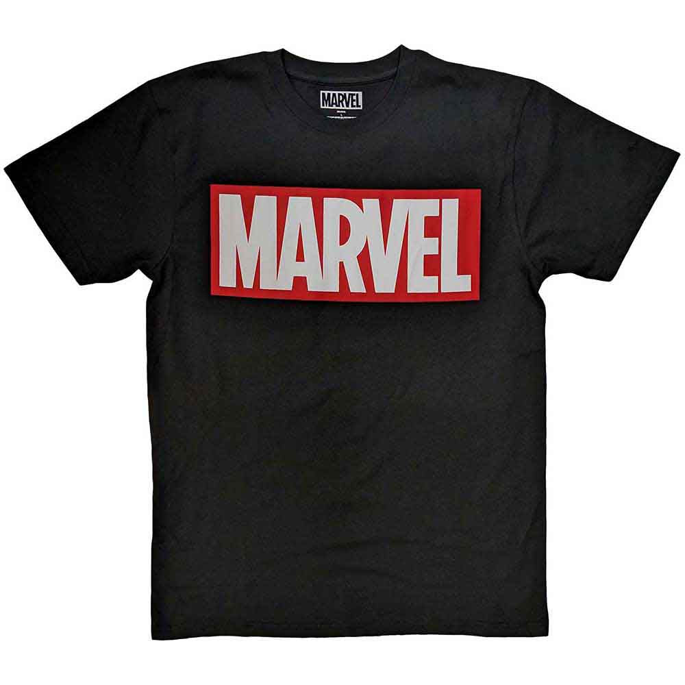 Marvel Comics Unisex T-Shirt: Box Logo (Black)