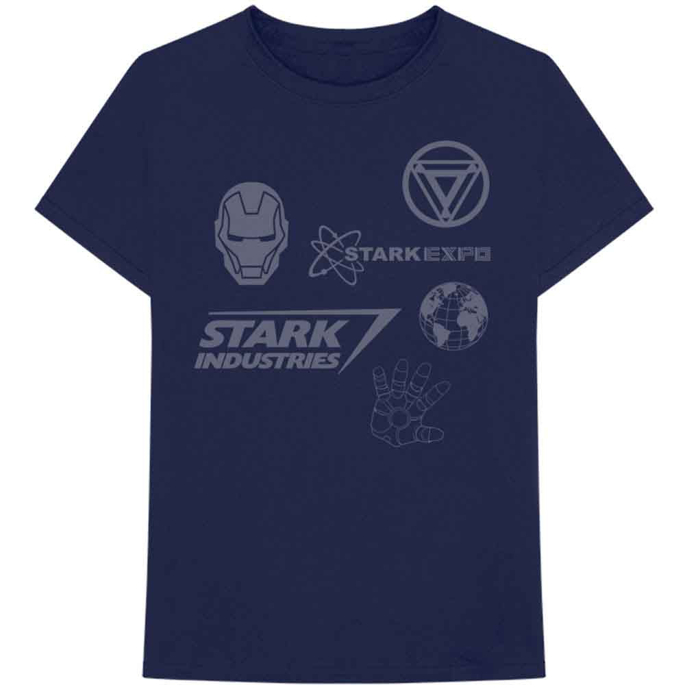 Marvel Comics Unisex T-Shirt: Iron Man Stark Expo (Navy Blue)