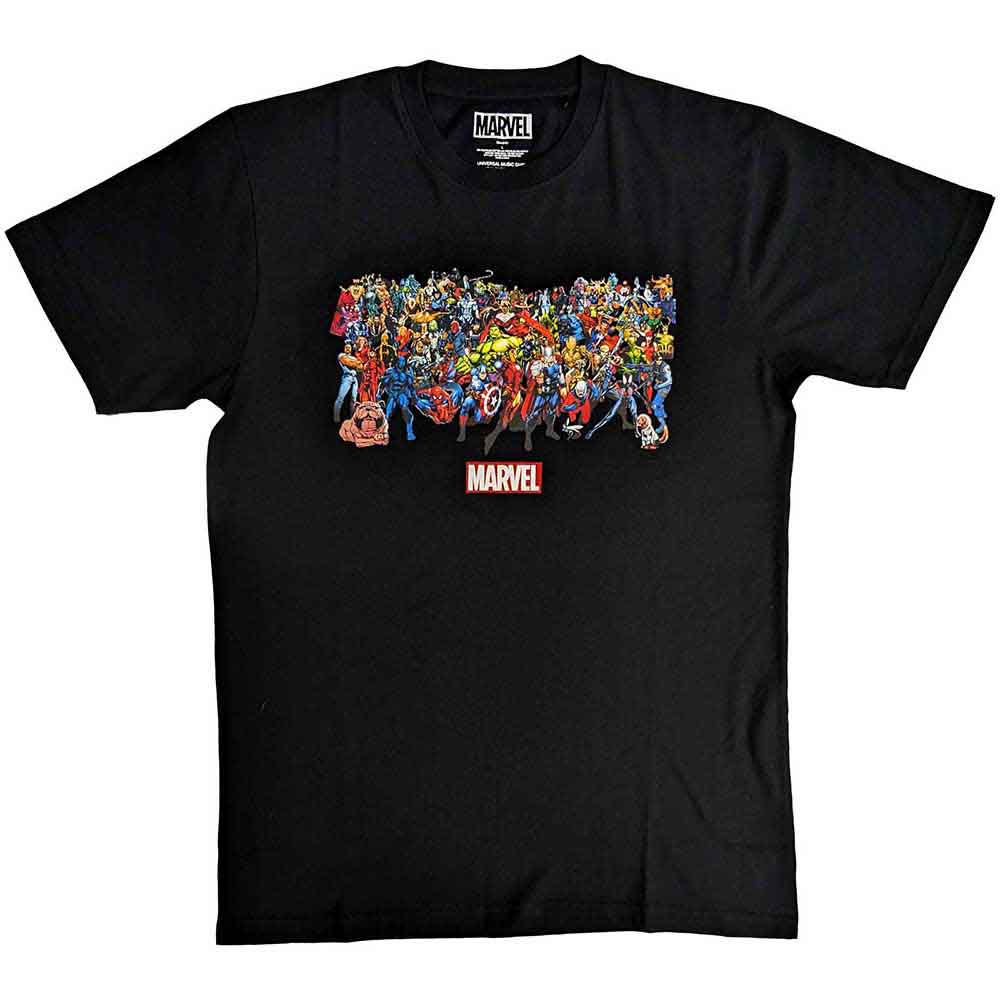 Marvel Comics Unisex T-Shirt: Full Characters (Black)