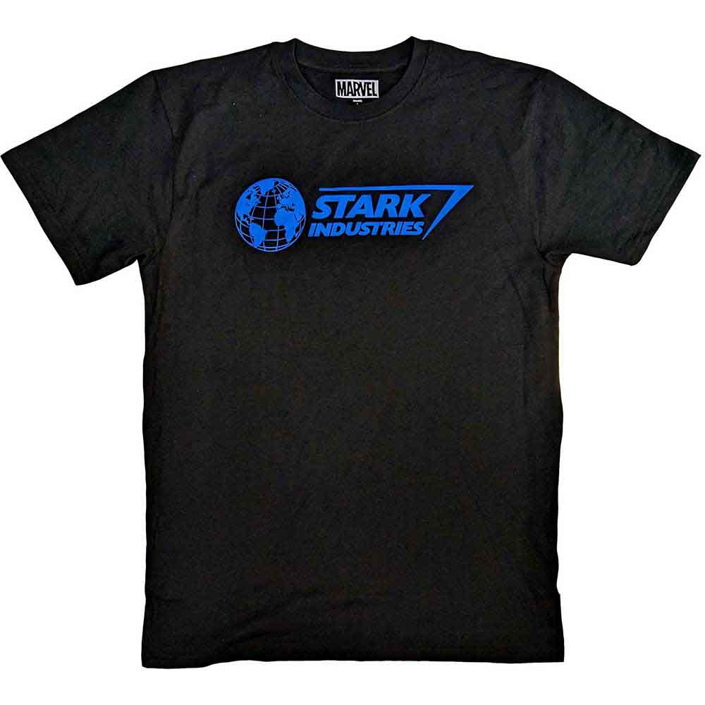 Marvel Comics Unisex T-Shirt: Stark Industries Blue (Black)