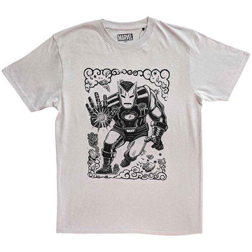 Marvel Comics Unisex T-Shirt: Iron Man Sketch (Natural)