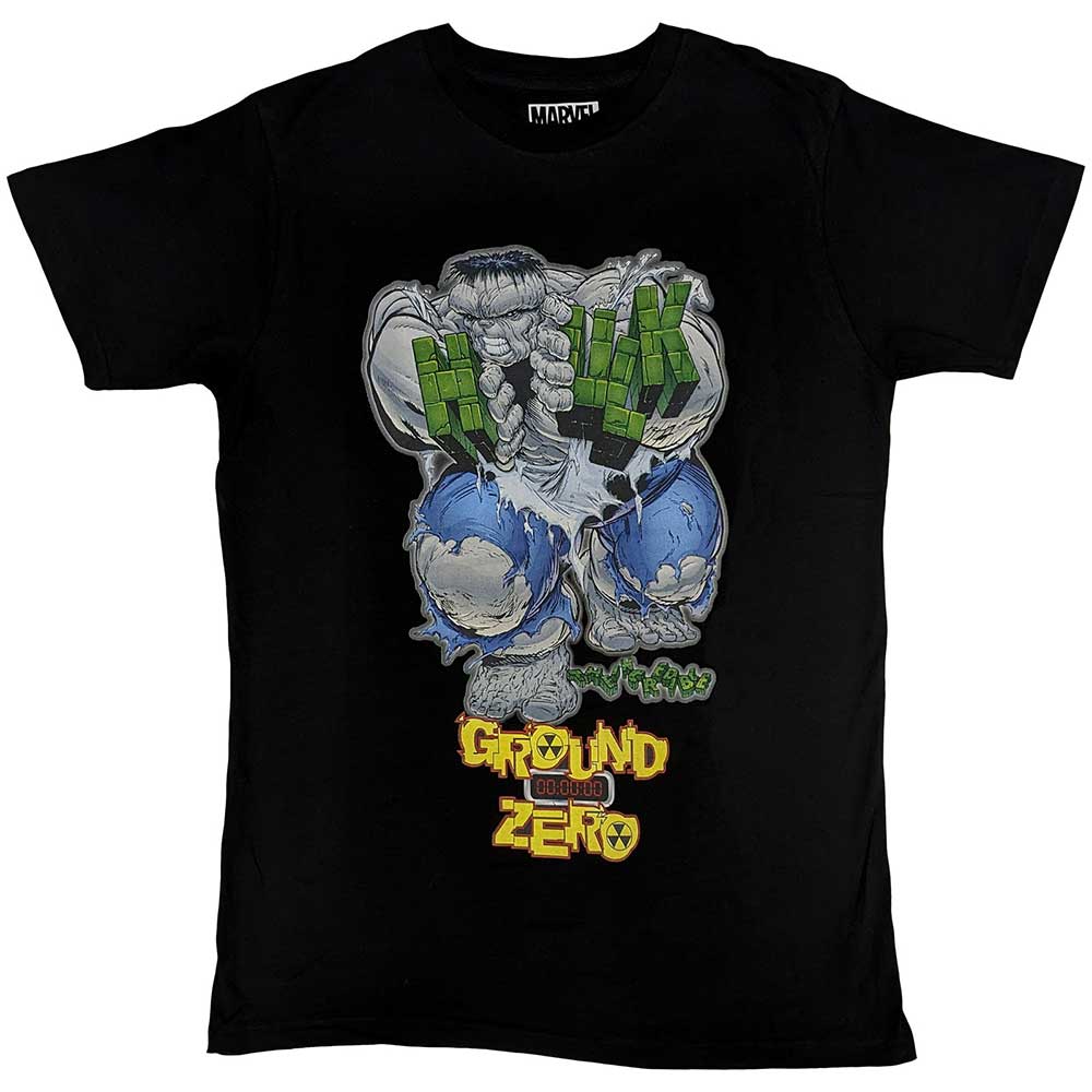 Marvel Comics Unisex T-Shirt: Hulk Ground Zero (Black)