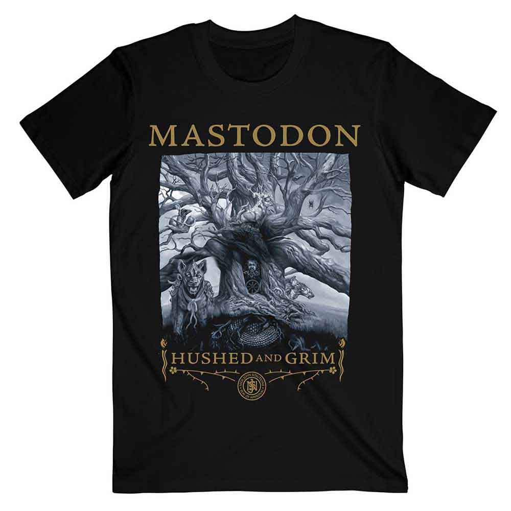 Mastodon Unisex T-Shirt: Hushed & Grim Cover - Black