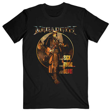 Megadeth Unisex T-Shirt: The Sick, The Dying … And the Dead Circle Album Art (Black)