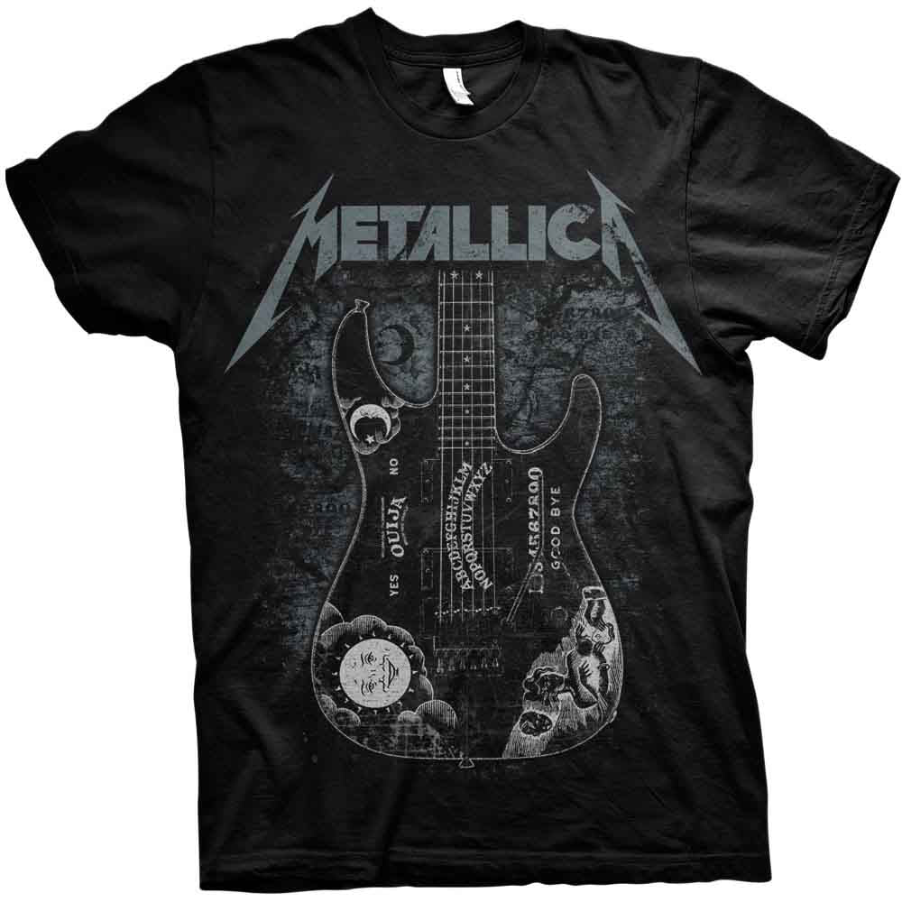 Metallica Unisex T-Shirt: Hammett Ouija Guitar (Black)