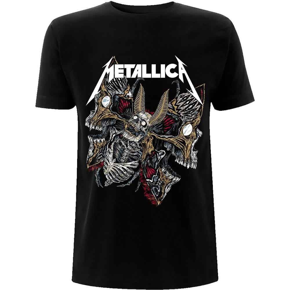 Metallica Unisex T-Shirt: Skull Moth (Black)