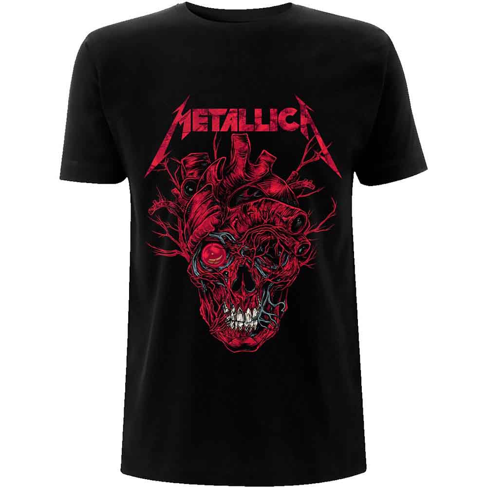 Metallica Unisex T-Shirt: Heart Skull (Black)