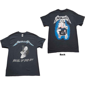 Metallica Unisex T-Shirt: Metal Up Your Ass (Back Print) - Black