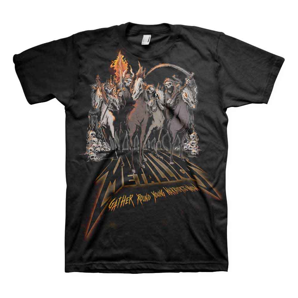Metallica Unisex T-Shirt: 40th Anniversary Horsemen (Black)