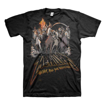 Metallica Unisex T-Shirt: 40th Anniversary Horsemen (Black)