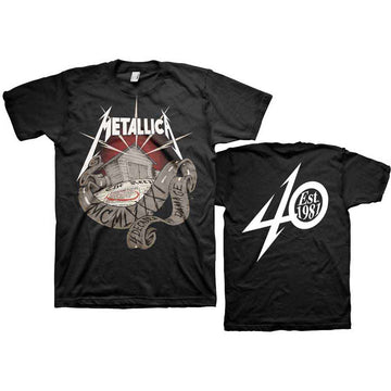 Metallica Unisex T-Shirt: 40th Anniversary Garage (Black) (Back Print)