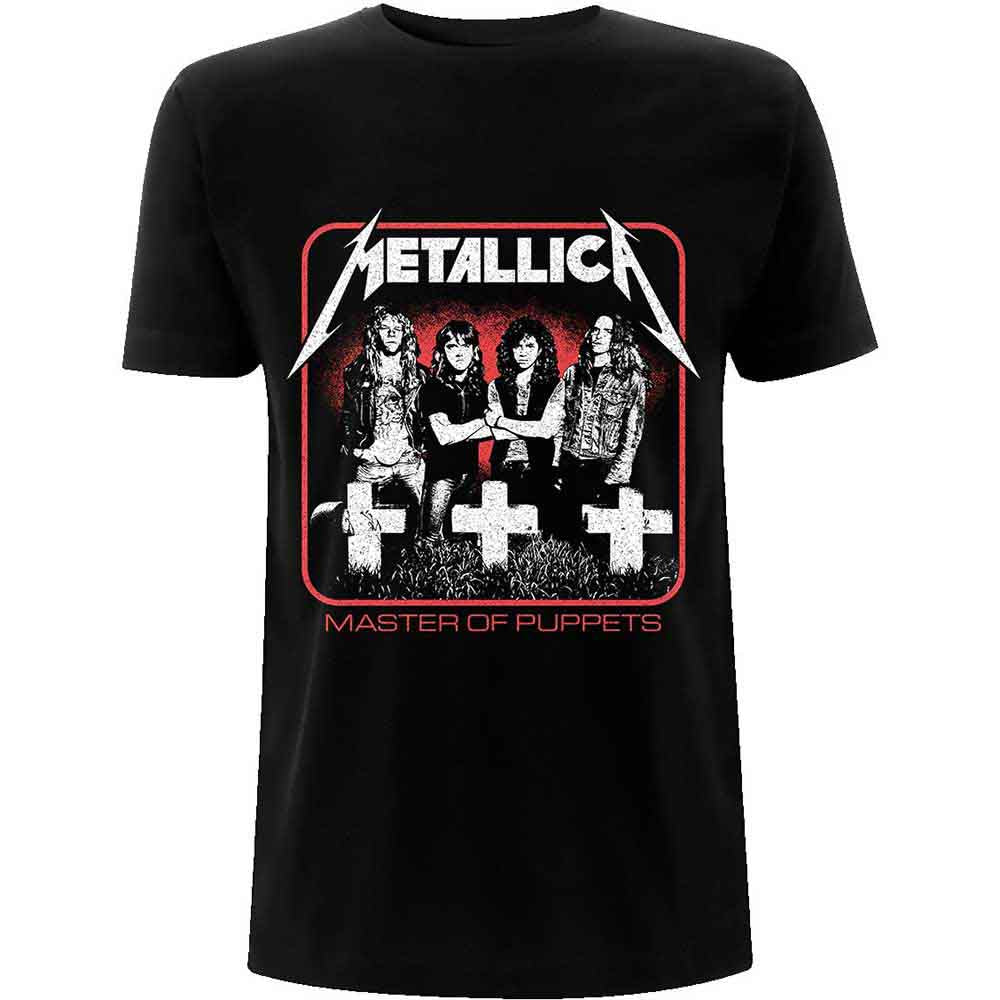 Metallica Unisex T-Shirt: Vintage Master of Puppets Photo (Black)