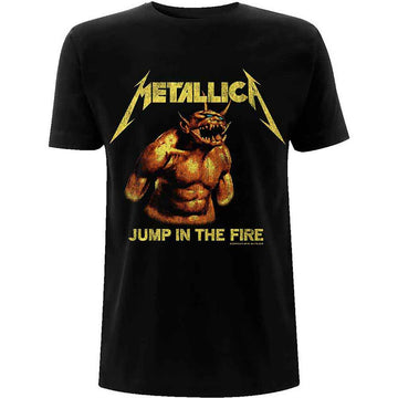 Metallica Unisex T-Shirt: Jump In The Fire Vintage (Black)