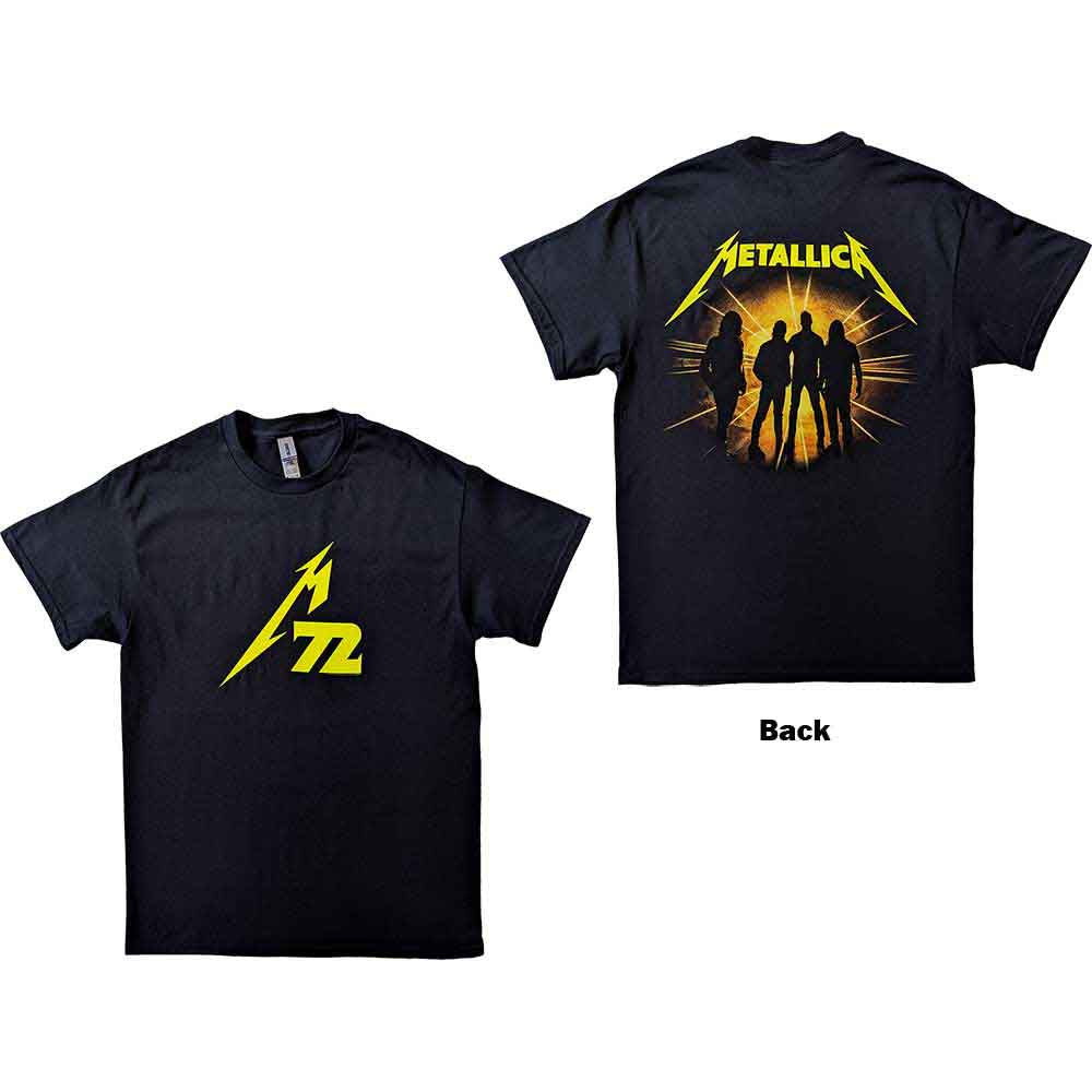 Metallica Unisex T-Shirt: 72 Seasons Strobes Photo (Black) (Back Print)