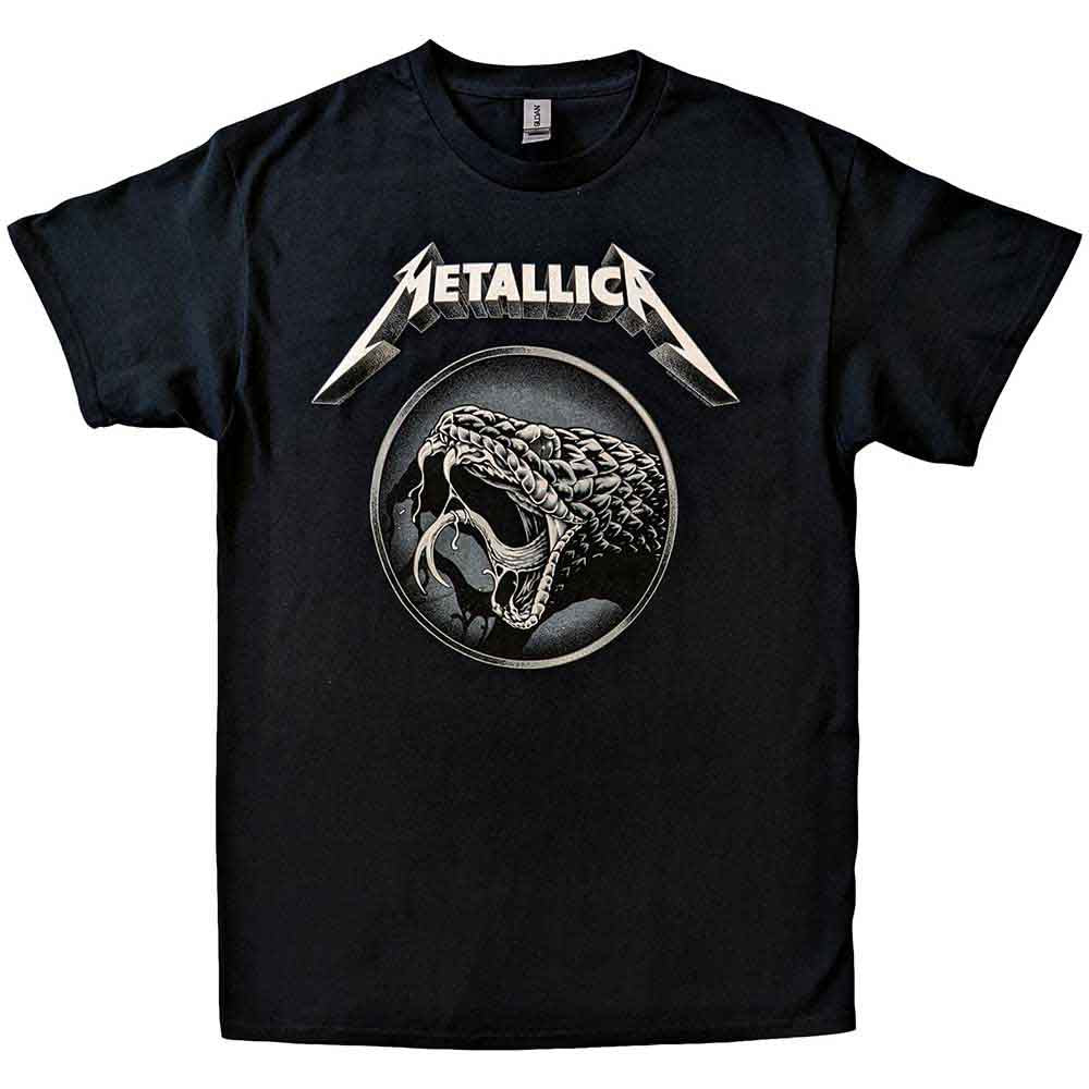 Metallica Unisex T-Shirt: Black Album Poster (Black)