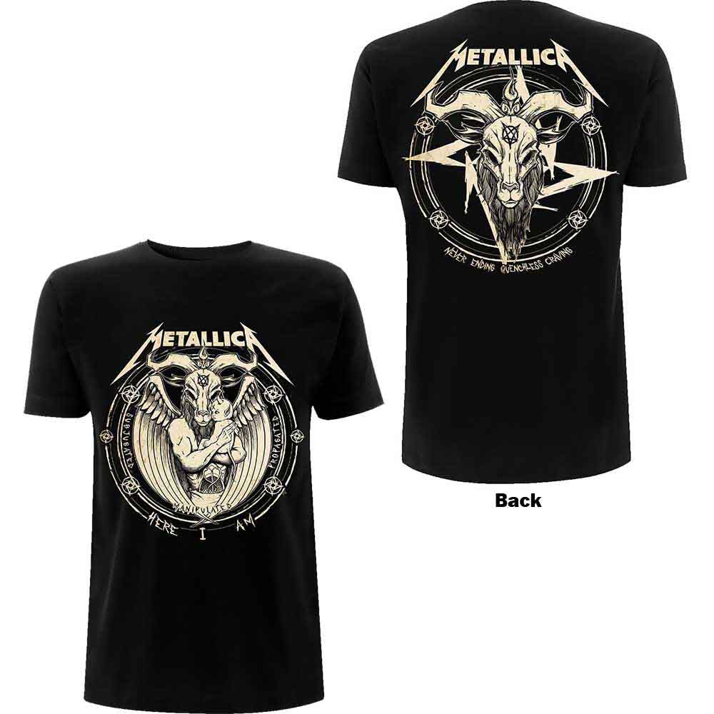 Metallica Unisex T-Shirt: Darkness Son (Black) (Back Print)