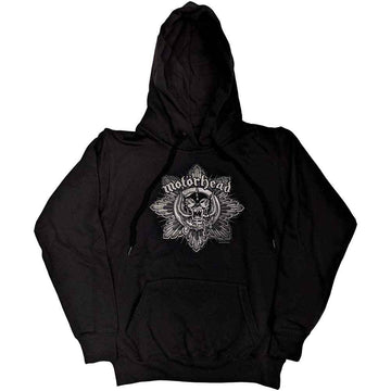 Motorhead Ladies Pullover Hoodie: Pig Badge (Black)