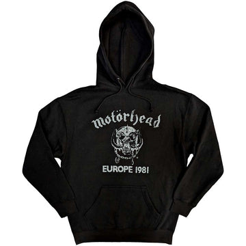 Motorhead Unisex Pullover Hoodie: Europe '81 (Black)