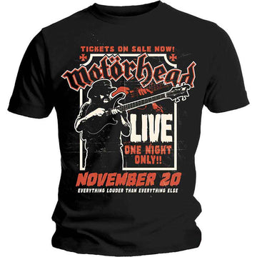Motorhead Unisex T-Shirt: Lemmy Firepower (Black)