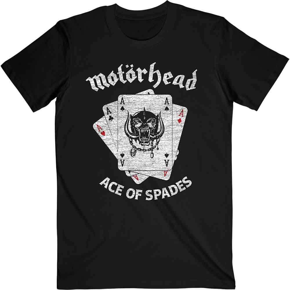 Motorhead Unisex T-Shirt: Flat War Pig Aces - Black