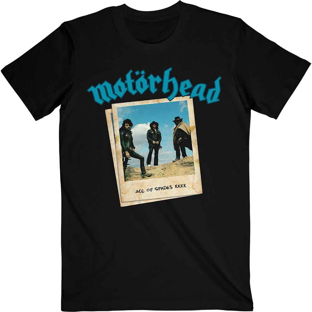 Motorhead Unisex T-Shirt: Ace of Spades Photo - Black
