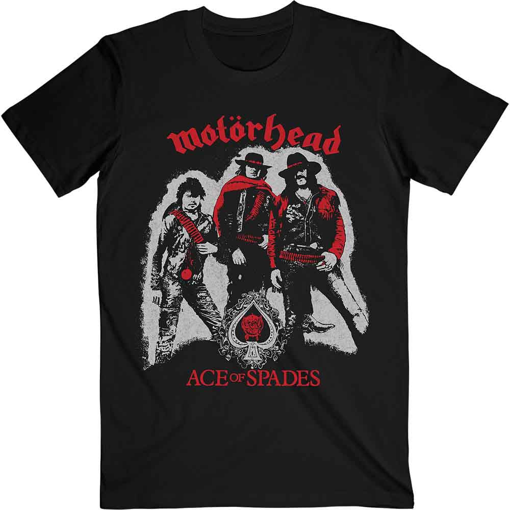Motorhead Unisex T-Shirt: Ace of Spades Cowboys - Black
