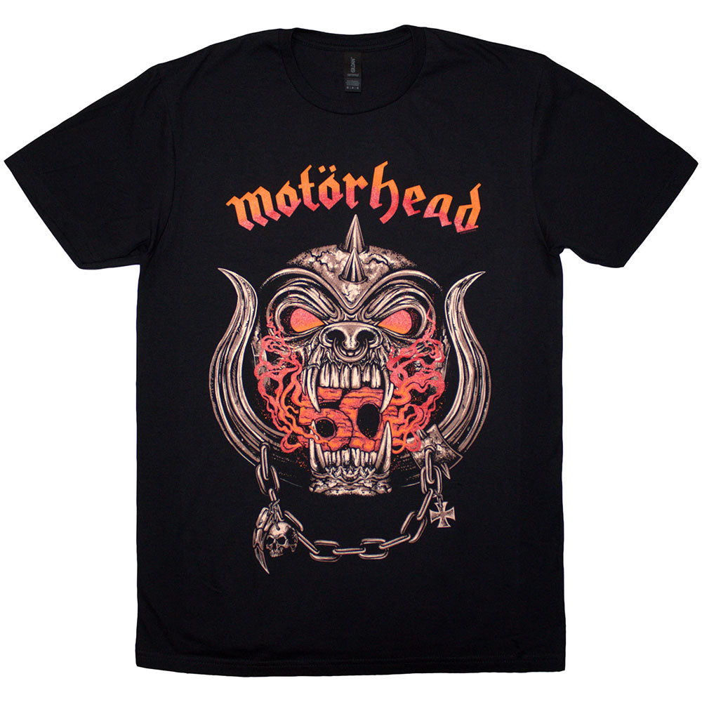 Motorhead Unisex T-Shirt: 50 Years Warpig Red Gradient (Black)