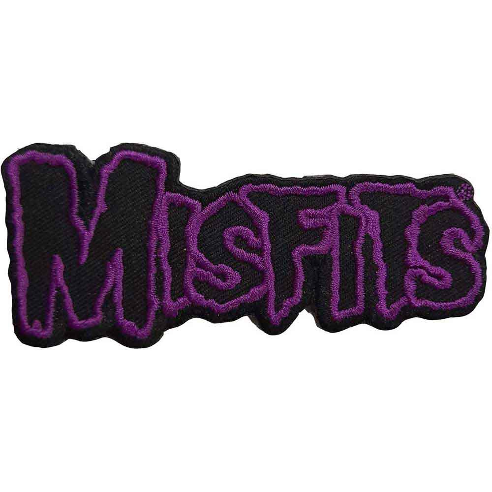 Misfits Standard Patch: Purple Border Logo