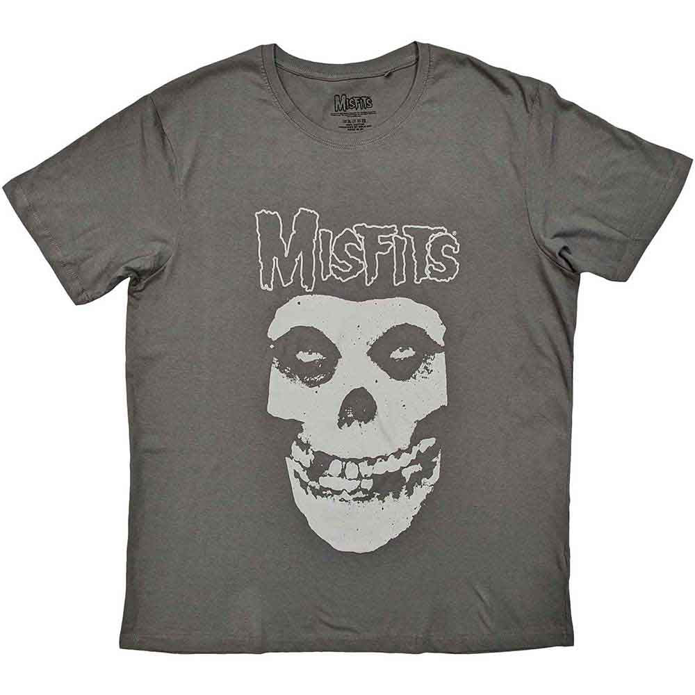 Misfits Unisex T-Shirt: Logo & Fiend (Charcoal Grey)