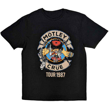 Motley Crue Unisex T-Shirt: Girls Girls Girls Tour '87 (Black)