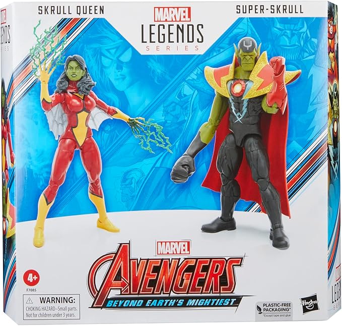 Marvel Legends Series - Skrull Queen and Super Skrull - 15cm Action Figures by Hasbro