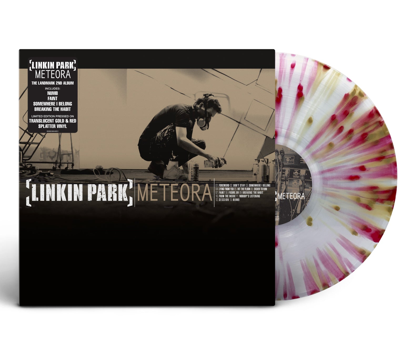 Linkin Park - Meteora - LP - Translucent Gold + Red Splatter Vinyl