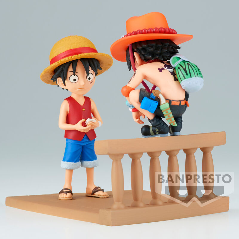 One Piece - Monkey D Luffy & Portgas D Ace World Collectable Log Stories - Figure 8cm
