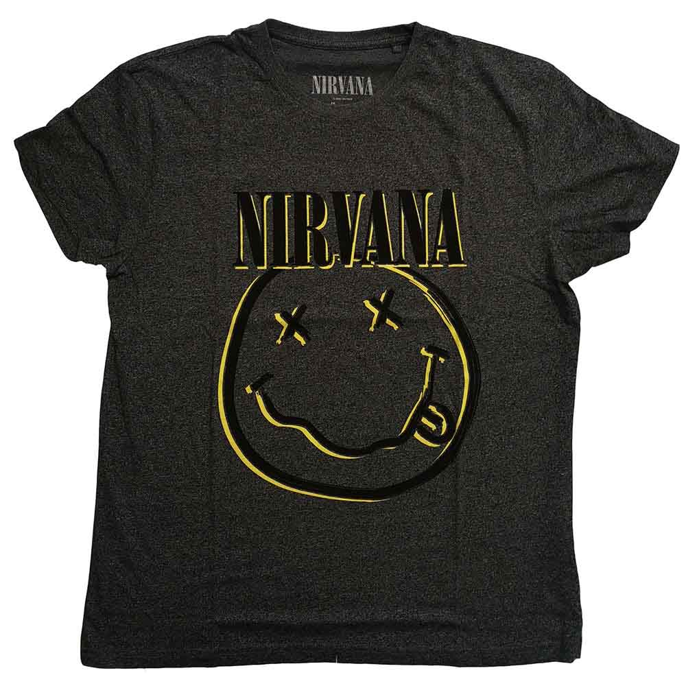 Nirvana Unisex T-Shirt: Inverse Happy Face (Brindle)