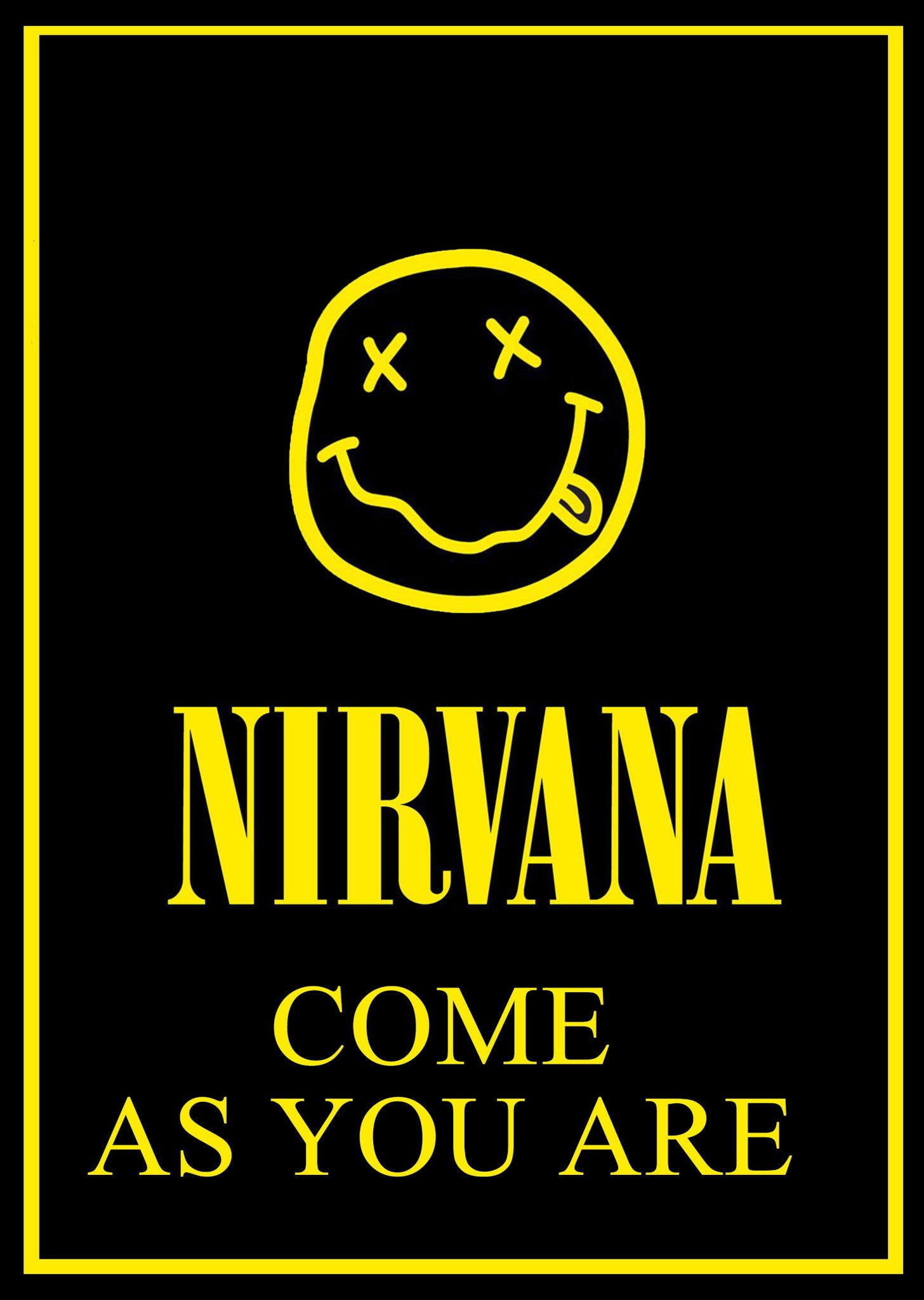 Nirvana - Come As You Are - A4 Mini Print/Poster