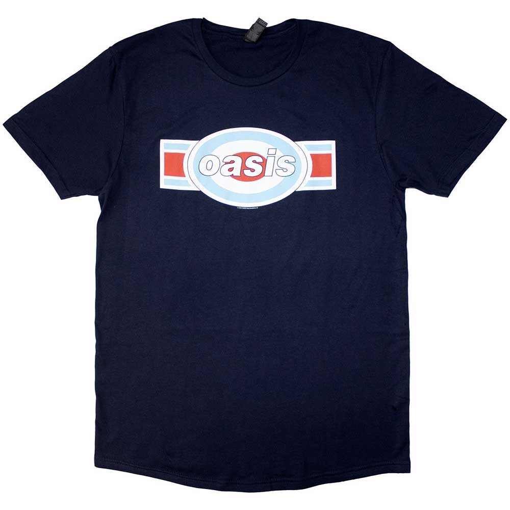 Oasis Unisex T-Shirt: Oblong Target (Navy Blue)