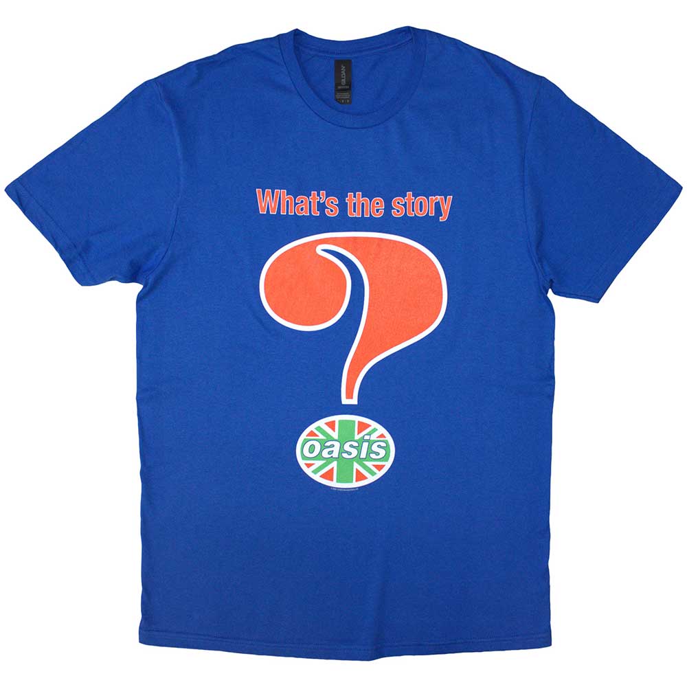 Oasis Unisex T-Shirt: Question Mark (Blue)