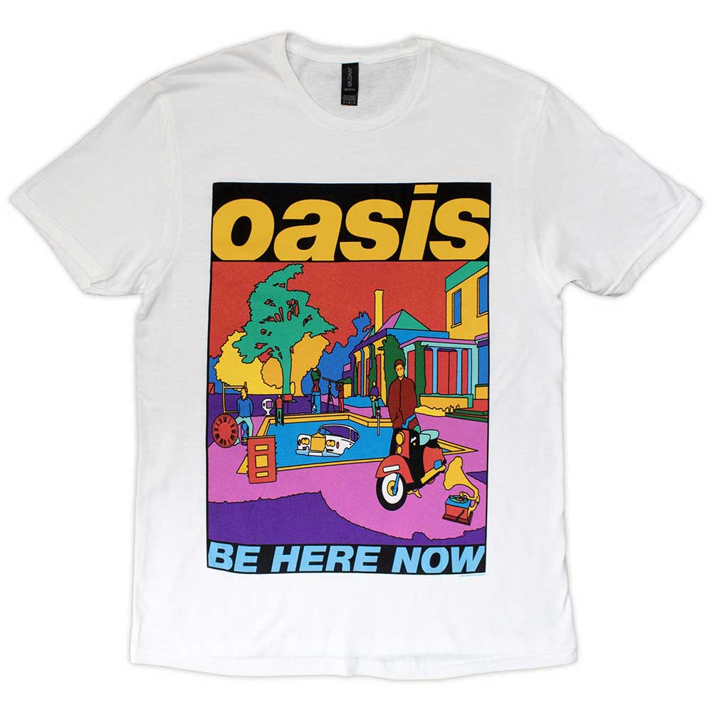 Oasis Unisex T-Shirt: Be Here Now Illustration (White)