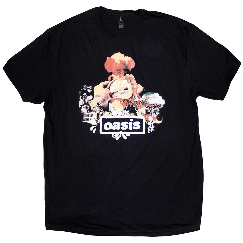 Oasis Unisex T-Shirt: Atomic Collage (Black)